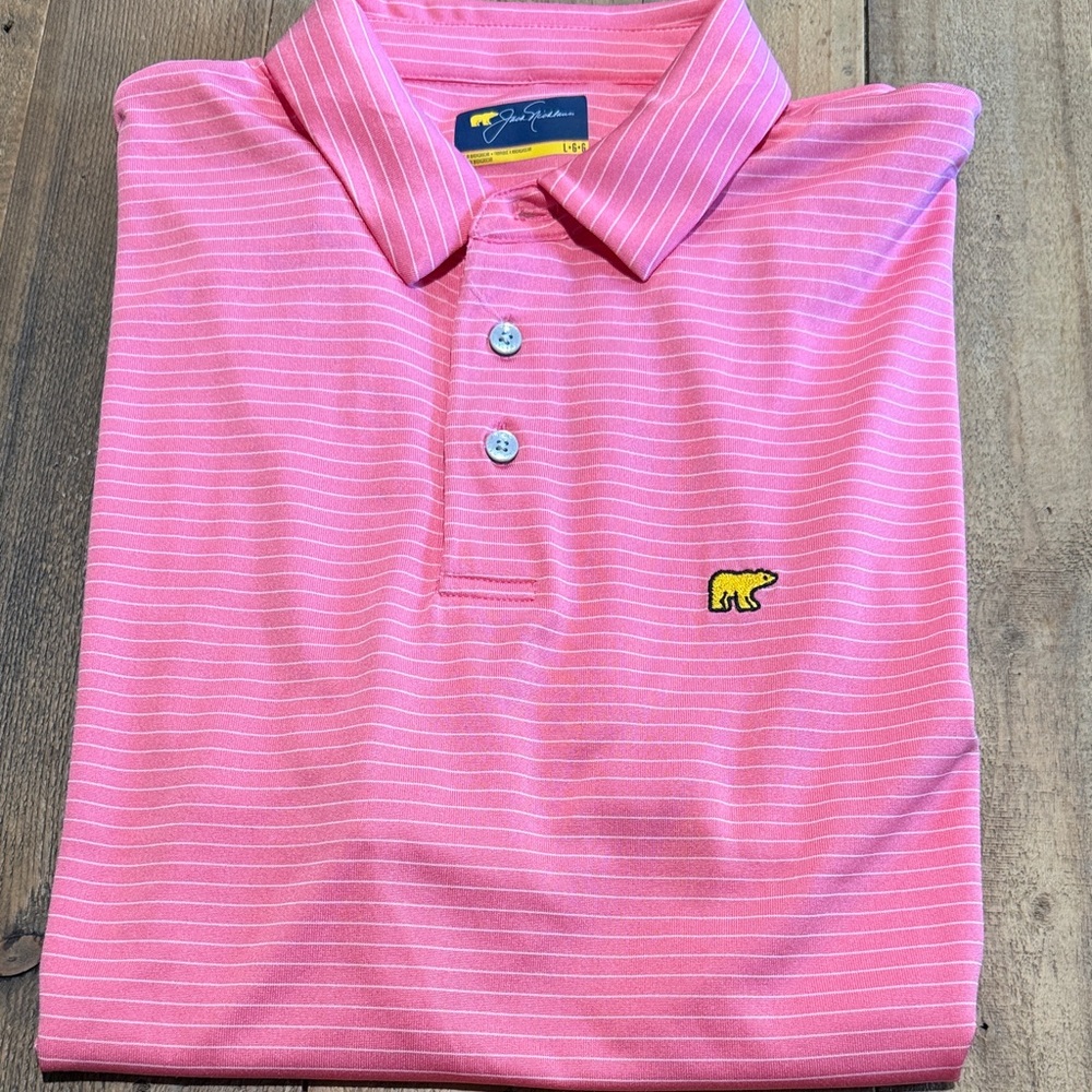 Pink Striped Men's Polo Shirt